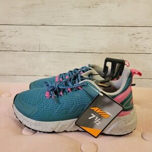 Avia Womens Trail Running Shoes Teal Pink Mesh Athletic Sneakers Size 7.5
